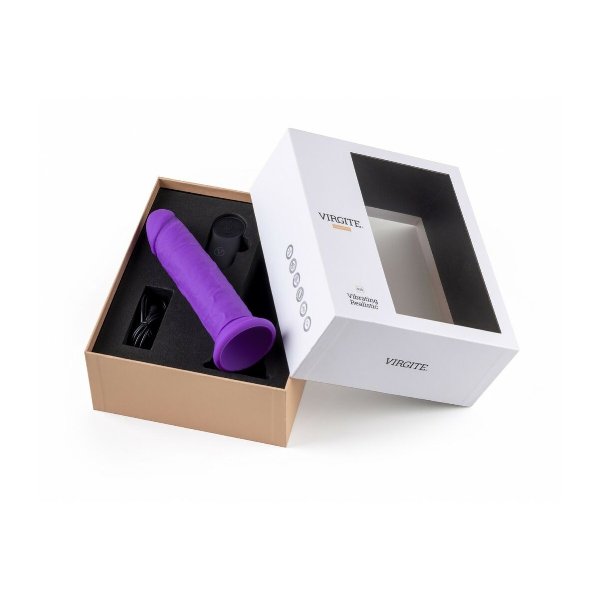 Realistisk vibrator Virgite Purpur 16,5 cm